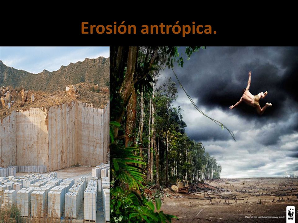 Erosión antrópica.