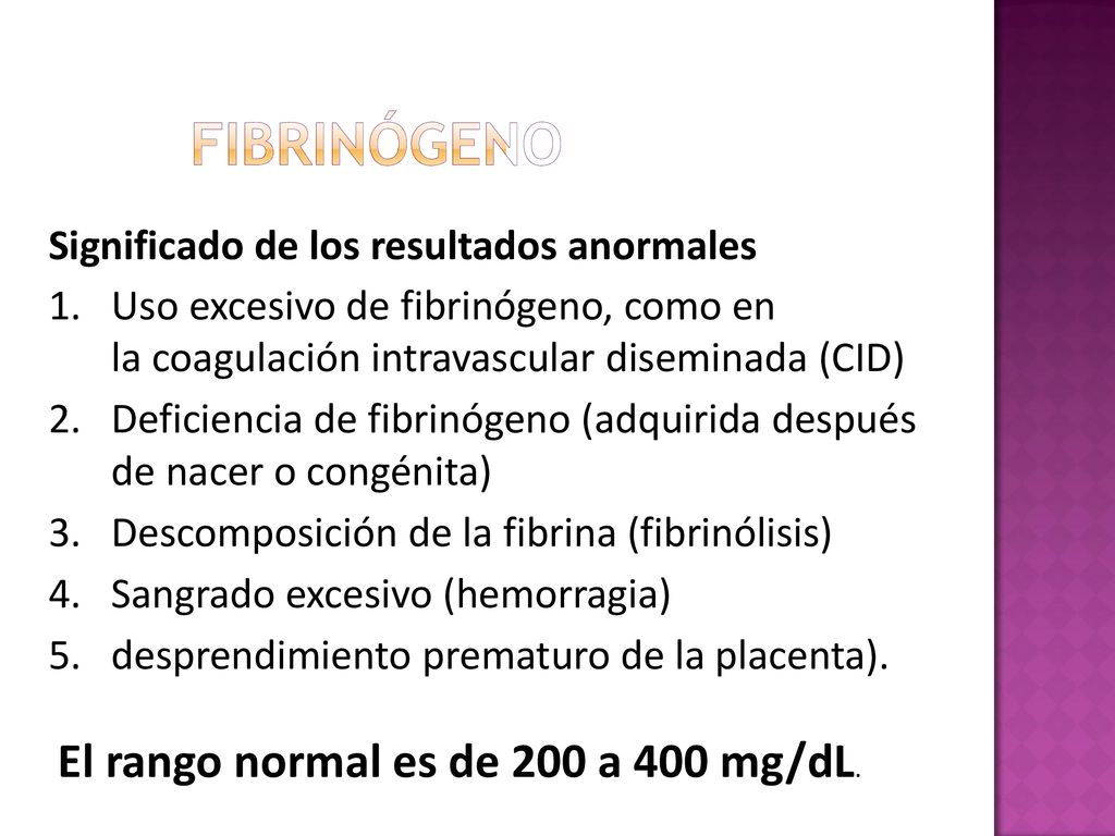 El rango normal es de 200 a 400 mg/dL.