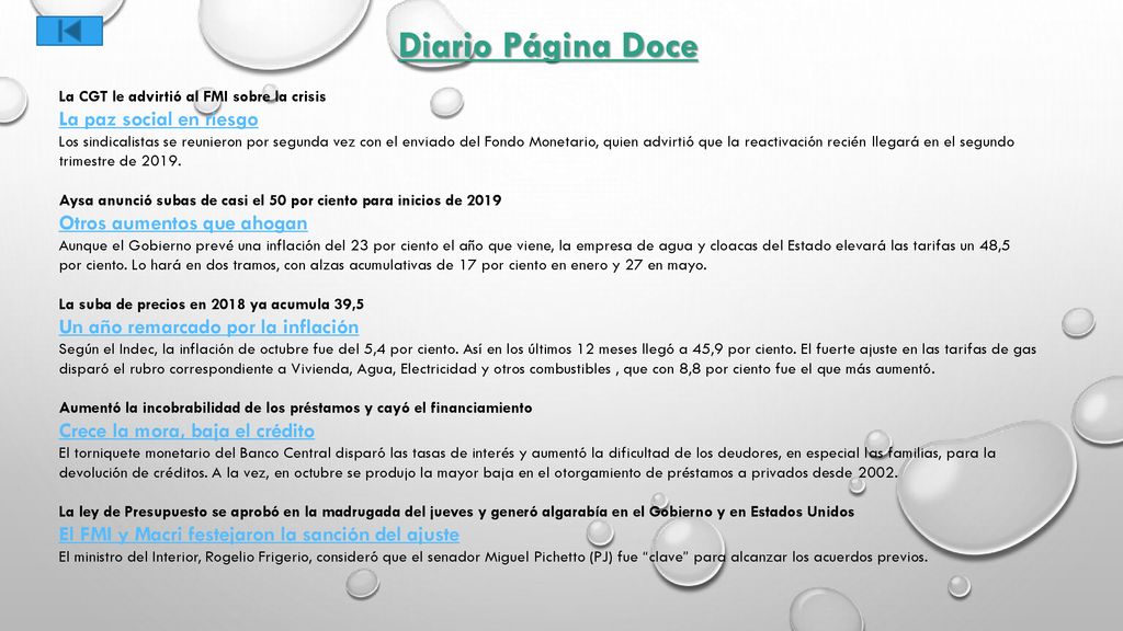 Diario Página Doce La paz social en riesgo Otros aumentos que ahogan