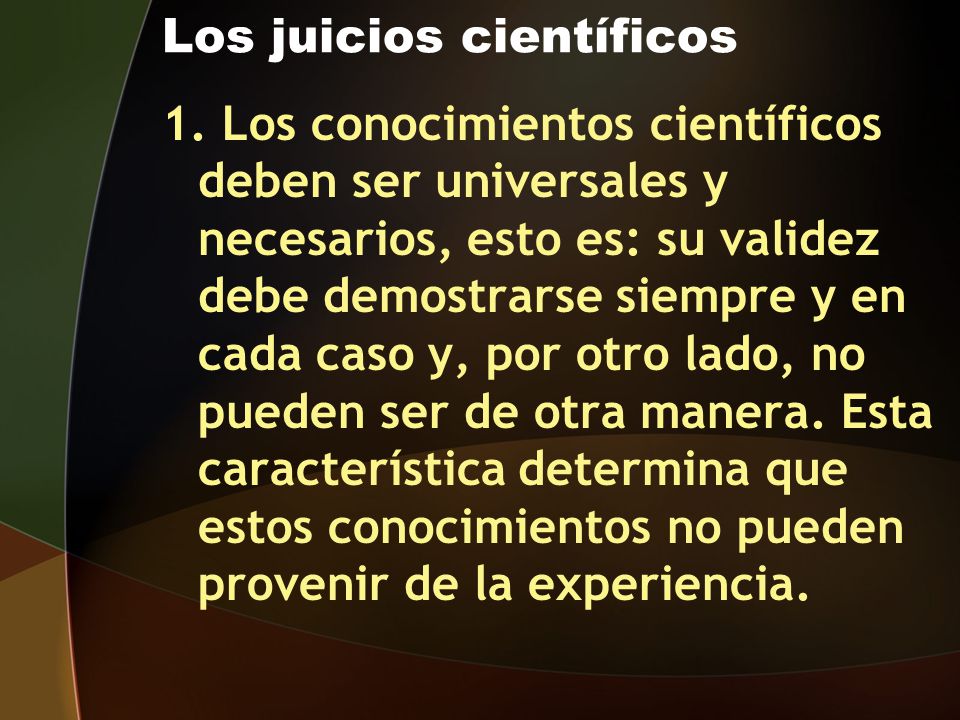 Los juicios científicos