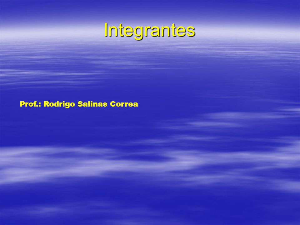 Integrantes Prof.: Rodrigo Salinas Correa