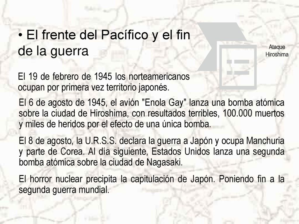 El frente del Pacífico y el fin de la guerra