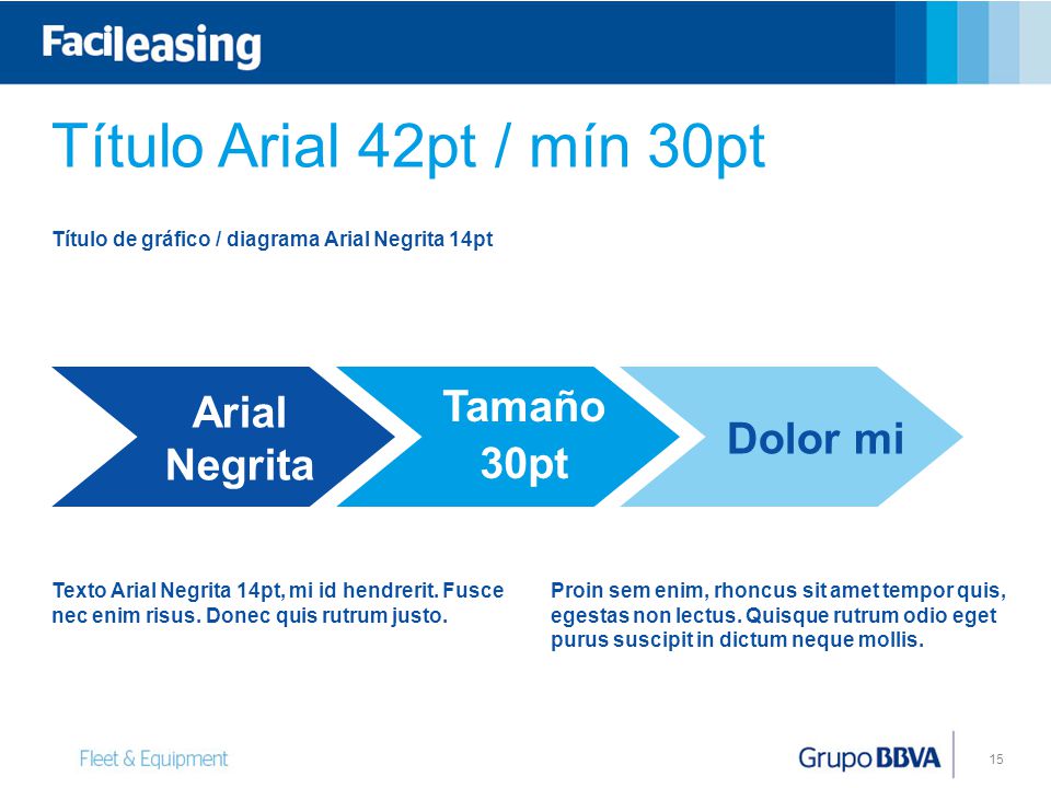 Título Arial 42pt / mín 30pt Arial Negrita Tamaño 30pt Dolor mi