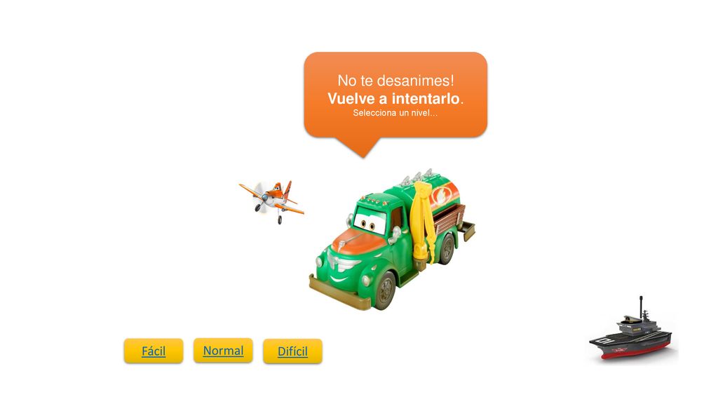 No te desanimes! Vuelve a intentarlo. Fácil Normal Difícil
