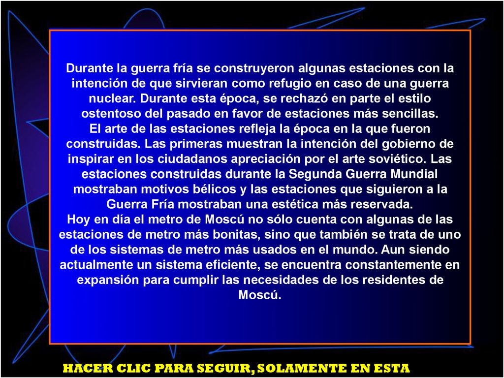 Durante la guerra fría se construyeron algunas estaciones con la intención de que sirvieran como refugio en caso de una guerra nuclear. Durante esta época, se rechazó en parte el estilo ostentoso del pasado en favor de estaciones más sencillas.