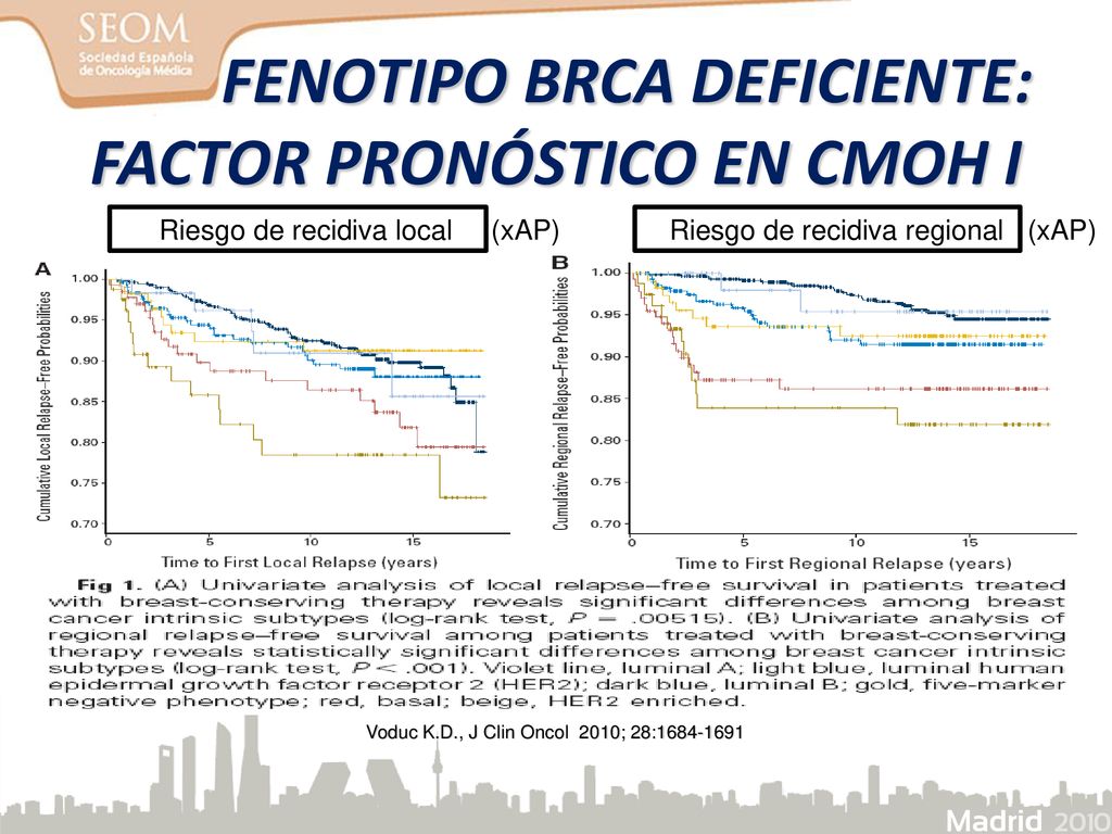 FENOTIPO BRCA DEFICIENTE: FACTOR PRONÓSTICO EN CMOH I