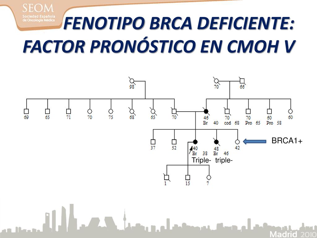 FENOTIPO BRCA DEFICIENTE: FACTOR PRONÓSTICO EN CMOH V