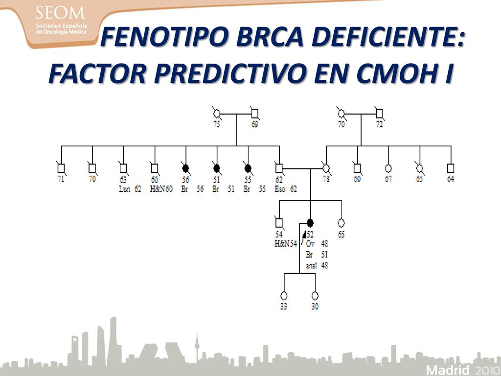 FENOTIPO BRCA DEFICIENTE: FACTOR PREDICTIVO EN CMOH I