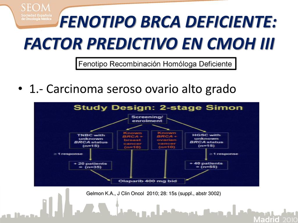 FENOTIPO BRCA DEFICIENTE: FACTOR PREDICTIVO EN CMOH III