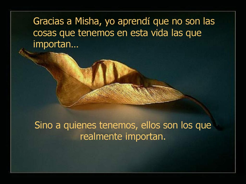 Sino a quienes tenemos, ellos son los que realmente importan.