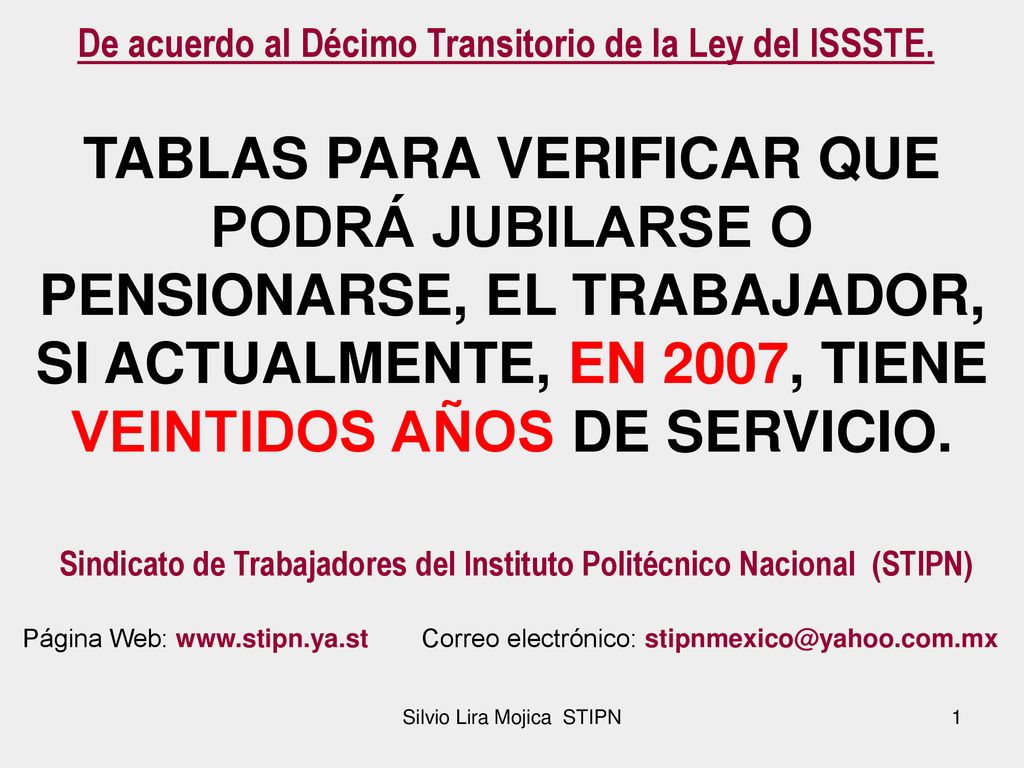 De acuerdo al Décimo Transitorio de la Ley del ISSSTE.