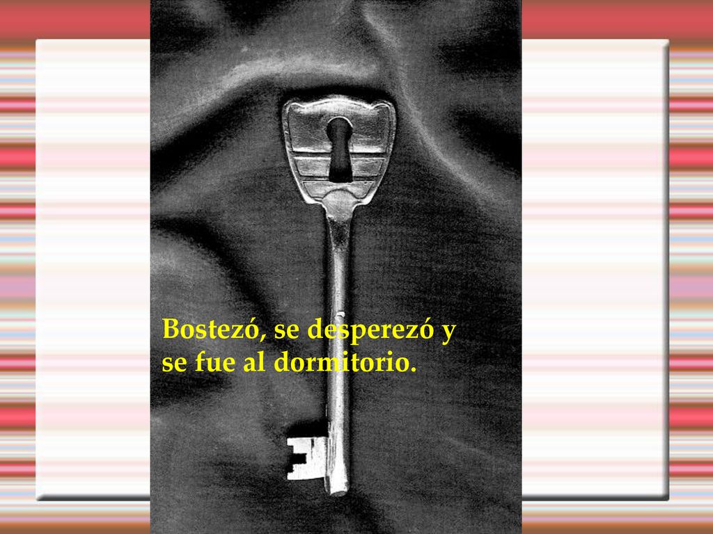 Bostezó, se desperezó y se fue al dormitorio.