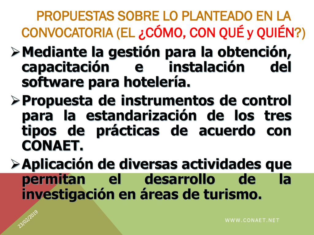 PROPUESTAS SOBRE LO PLANTEADO EN LA CONVOCATORIA (EL ¿CÓMO, CON QUÉ y QUIÉN )