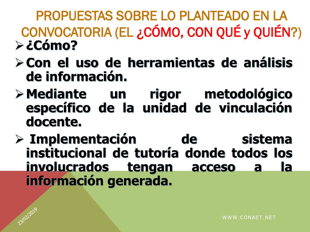 PROPUESTAS SOBRE LO PLANTEADO EN LA CONVOCATORIA (EL ¿CÓMO, CON QUÉ y QUIÉN )