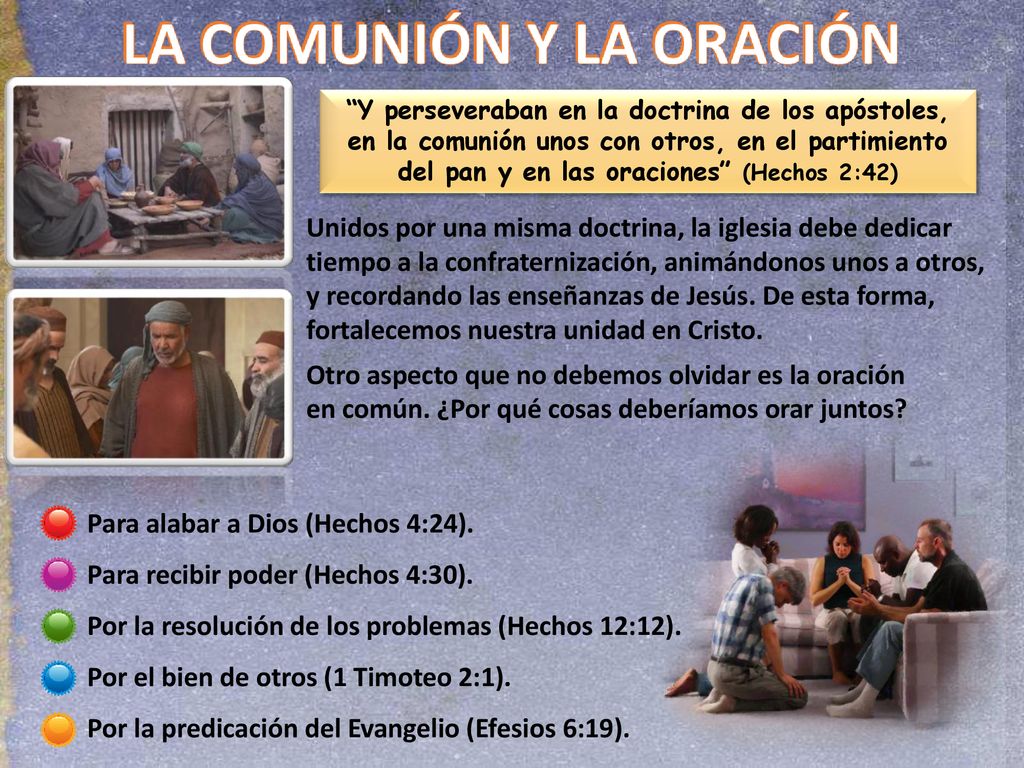 Para alabar a Dios (Hechos 4:24). Para recibir poder (Hechos 4:30).