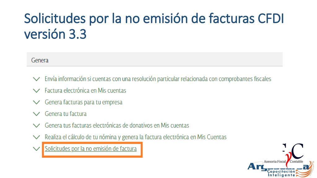 Solicitudes por la no emisión de facturas CFDI versión 3.3