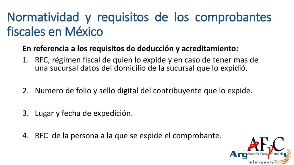 Normatividad y requisitos de los comprobantes fiscales en México