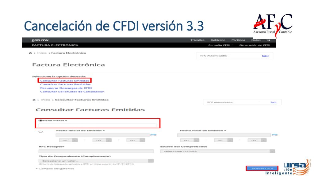 Cancelación de CFDI versión 3.3