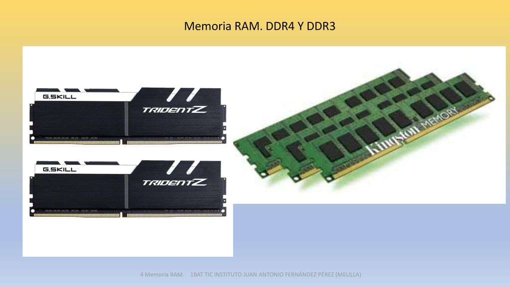 Memoria RAM. DDR4 Y DDR3 4 Memoria RAM.