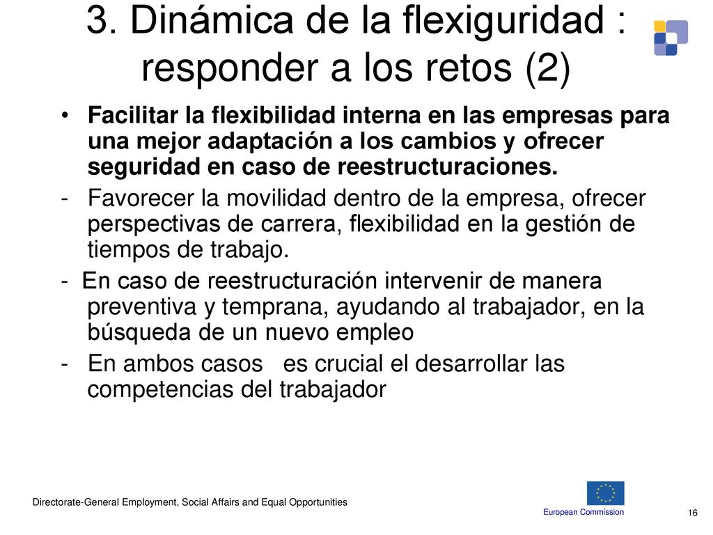 3. Dinámica de la flexiguridad : responder a los retos (2)
