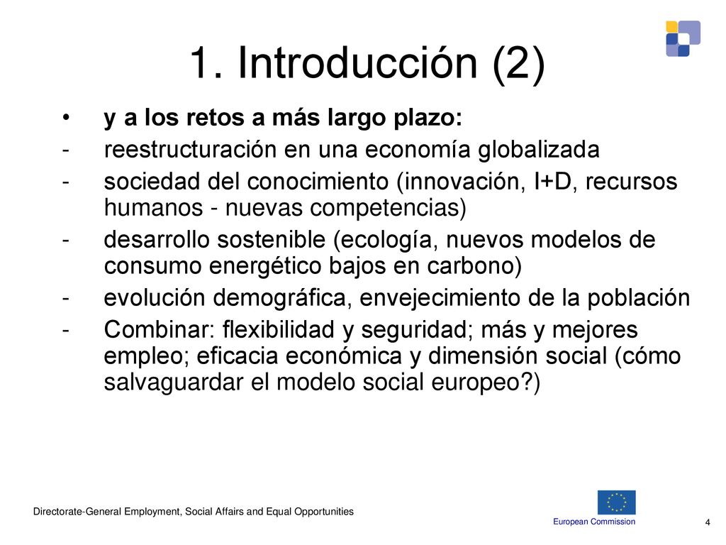 1. Introducción (2) y a los retos a más largo plazo:
