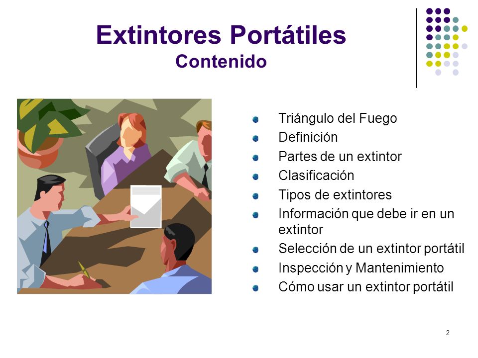 Extintores Portátiles Contenido