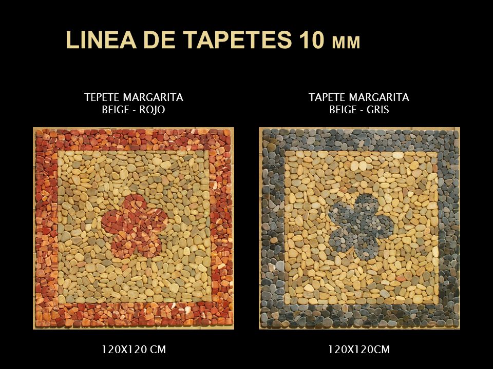 LINEA DE TAPETES 10 MM TEPETE Margarita BEIGE - ROJO