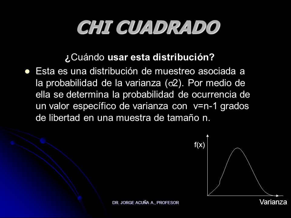 CHI CUADRADO ¿Cuándo usar esta distribución