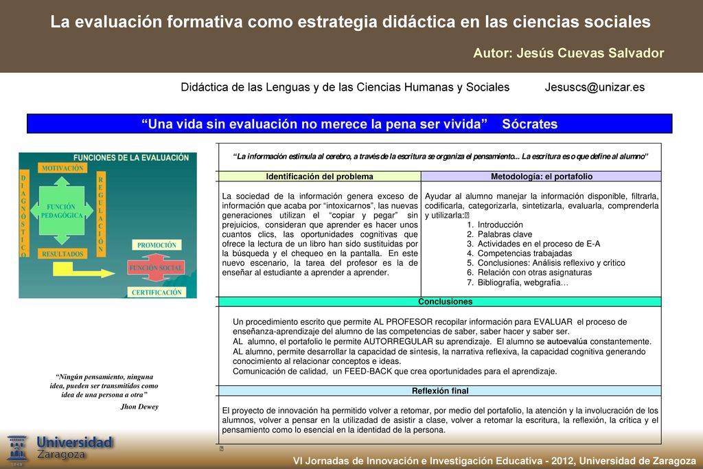 Una vida sin evaluación no merece la pena ser vivida Sócrates