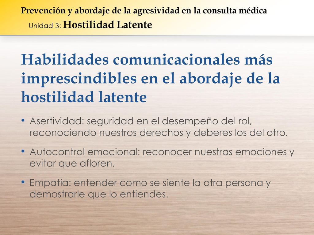Prevención y abordaje de la agresividad en la consulta médica