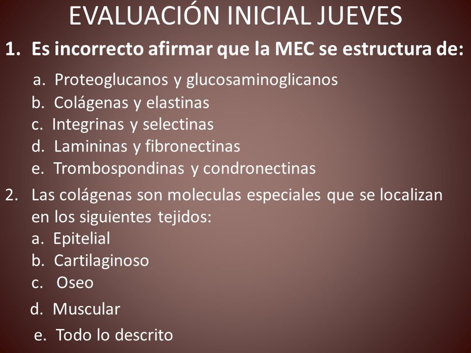 EVALUACIÓN INICIAL JUEVES