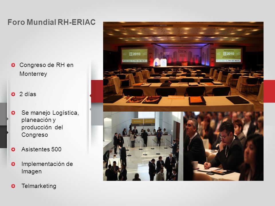Foro Mundial RH-ERIAC Congreso de RH en Monterrey 2 días