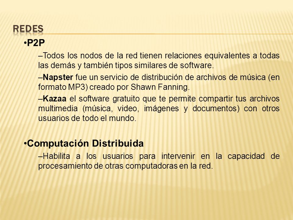 Redes P2P Computación Distribuida