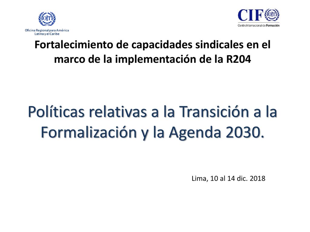 Fortalecimiento de capacidades sindicales en el marco de la implementación de la R204