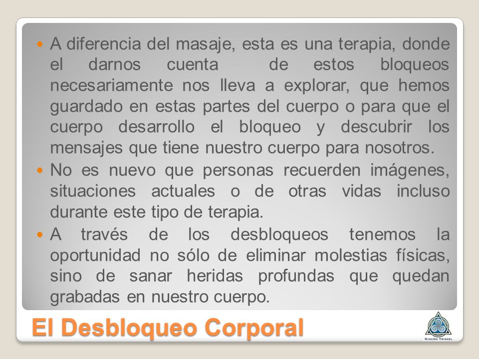 El Desbloqueo Corporal