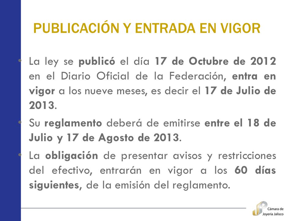 PUBLICACIÓN Y ENTRADA EN VIGOR
