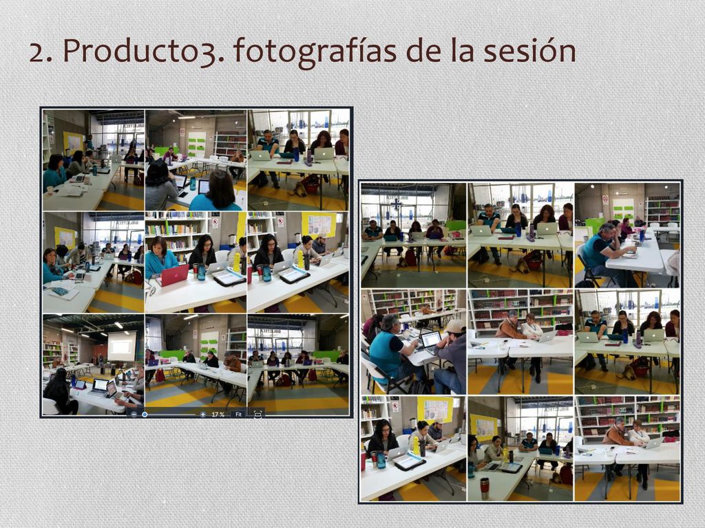 2. Producto3. fotografías de la sesión