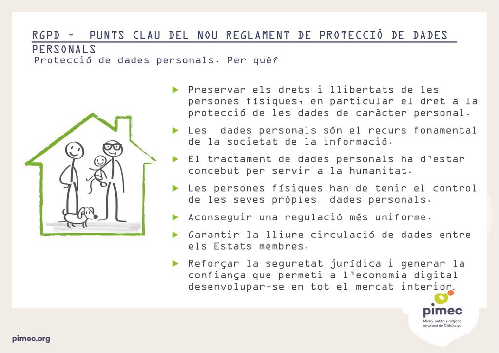 RGPD – PUNTS CLAU DEL NOU REGLAMENT DE PROTECCIÓ DE DADES PERSONALS