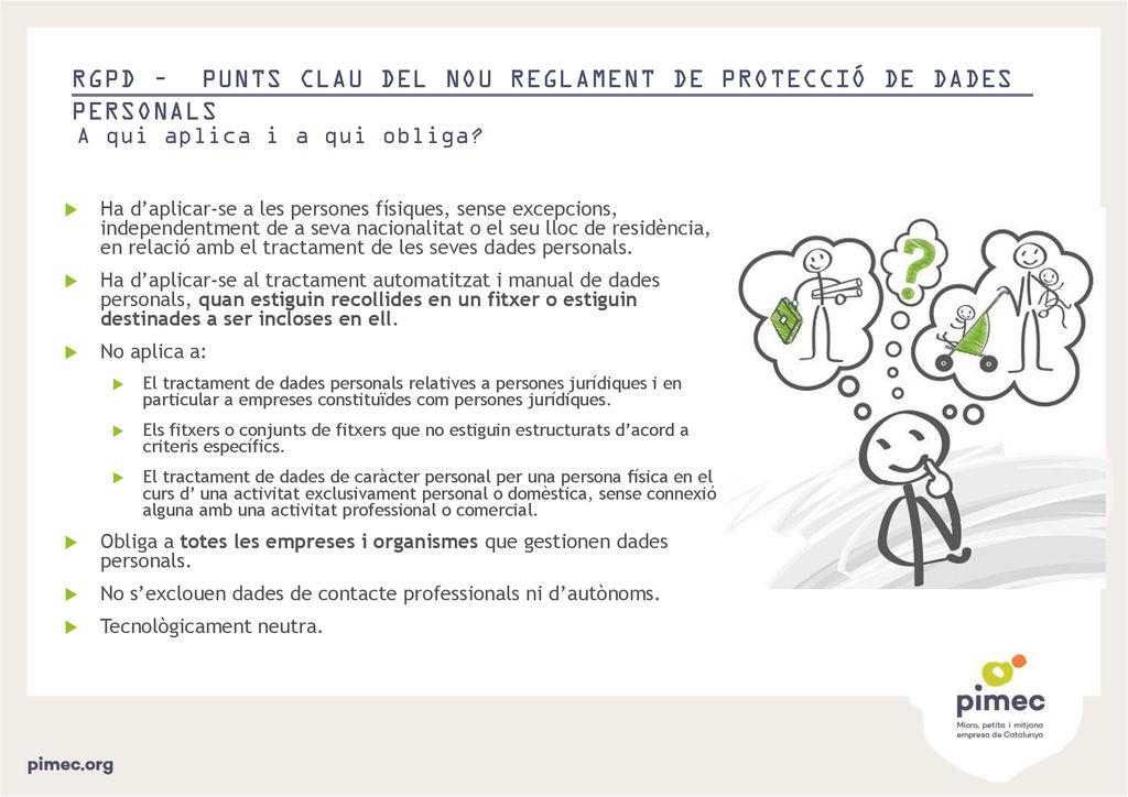 RGPD – PUNTS CLAU DEL NOU REGLAMENT DE PROTECCIÓ DE DADES PERSONALS