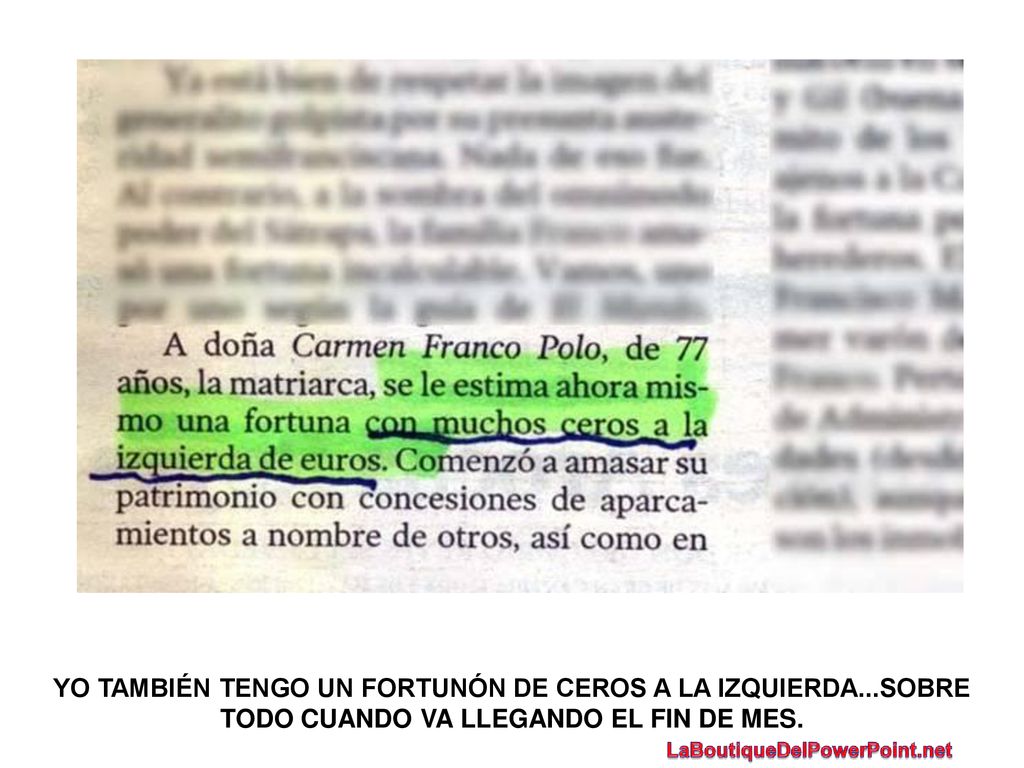 YO TAMBIÉN TENGO UN FORTUNÓN DE CEROS A LA IZQUIERDA