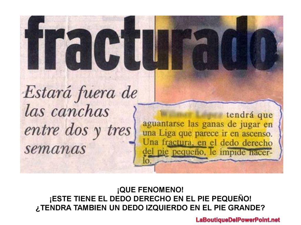 ¡QUE FENOMENO. ¡ESTE TIENE EL DEDO DERECHO EN EL PIE PEQUEÑO