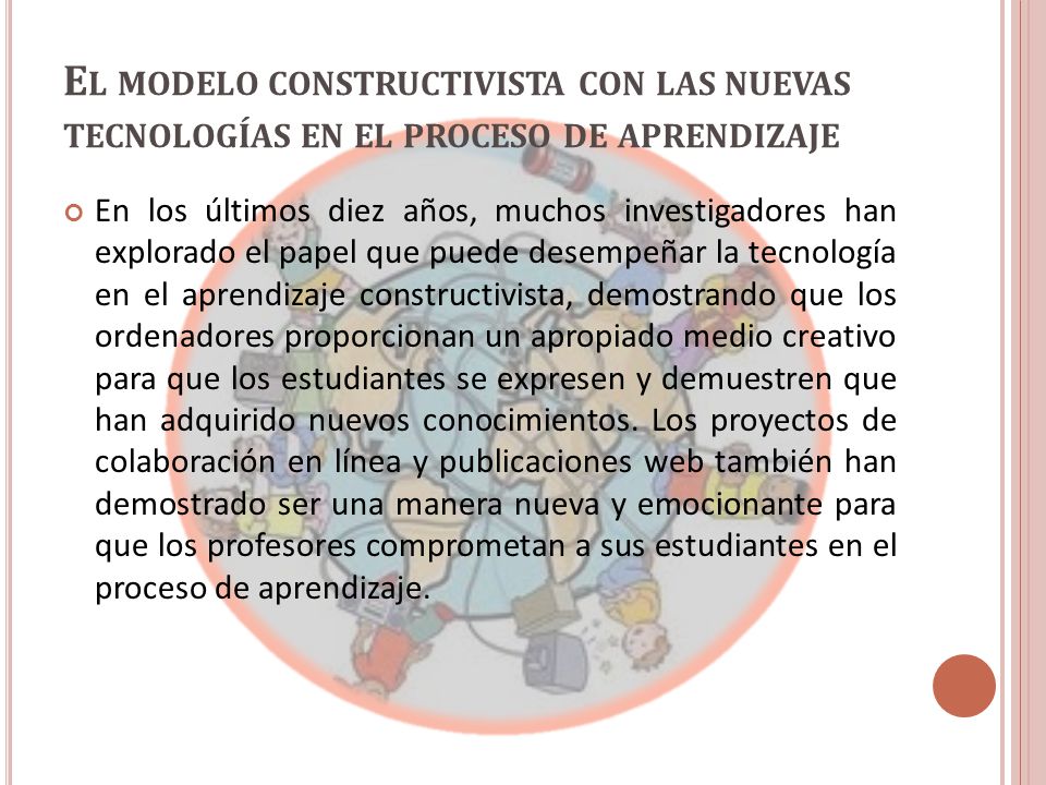 El modelo constructivista con las nuevas tecnologías en el proceso de aprendizaje