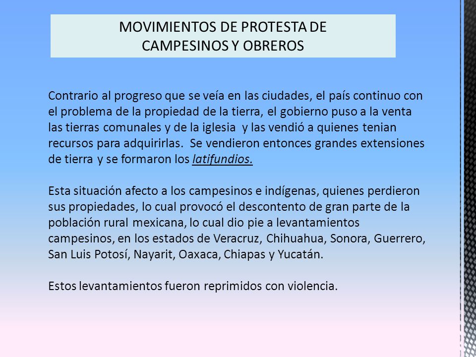 MOVIMIENTOS DE PROTESTA DE