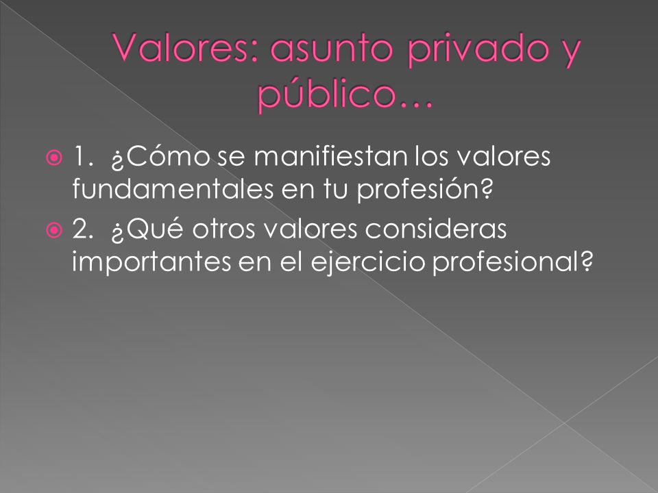 Valores: asunto privado y público…