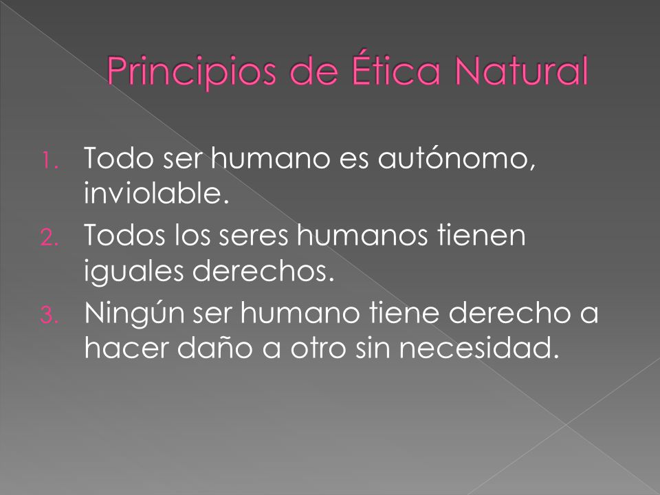 Principios de Ética Natural