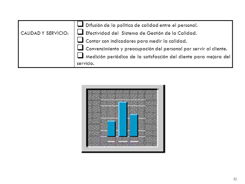 CALIDAD Y SERVICIO: Difusión de la política de calidad entre el personal. Efectividad del Sistema de Gestión de la Calidad.