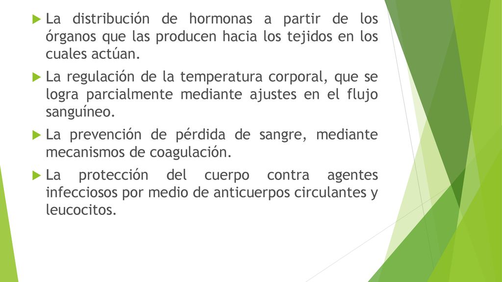 La distribución de hormonas a partir de los órganos que las producen hacia los tejidos en los cuales actúan.