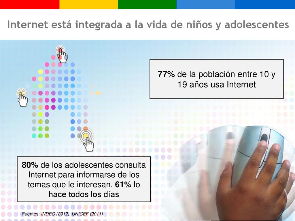 Internet está integrada a la vida de niños y adolescentes