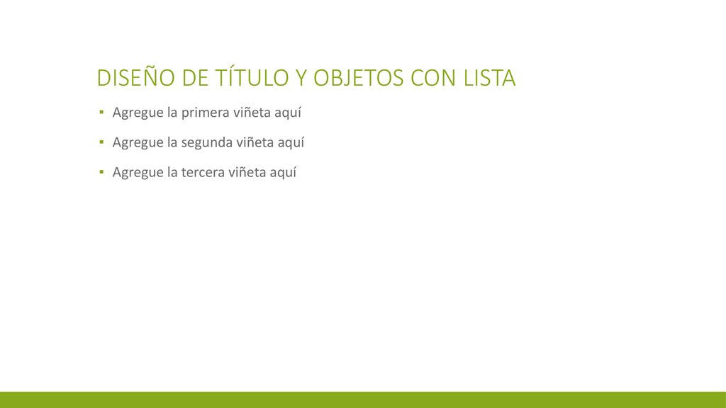 DISEÑO DE TÍTULO Y OBJETOS CON LISTA