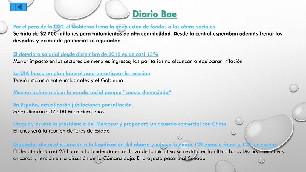Diario Bae Por el paro de la CGT, el Gobierno frena la devolución de fondos a las obras sociales.